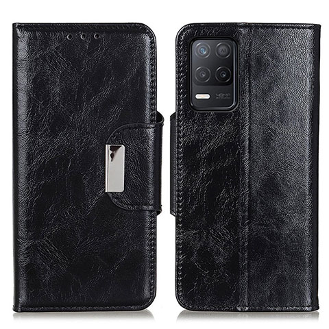 Funda de Cuero Cartera con Soporte Carcasa N04P para Realme Q3i 5G Negro