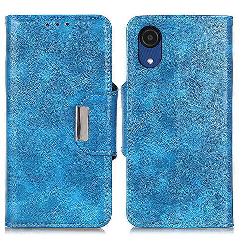 Funda de Cuero Cartera con Soporte Carcasa N04P para Samsung Galaxy A03 Core Azul Cielo