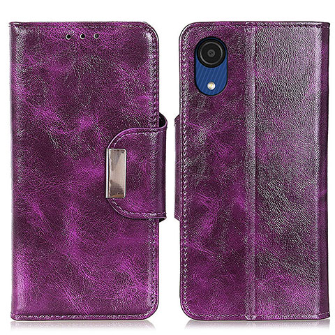 Funda de Cuero Cartera con Soporte Carcasa N04P para Samsung Galaxy A03 Core Morado