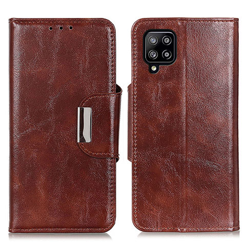 Funda de Cuero Cartera con Soporte Carcasa N04P para Samsung Galaxy A22 4G Marron