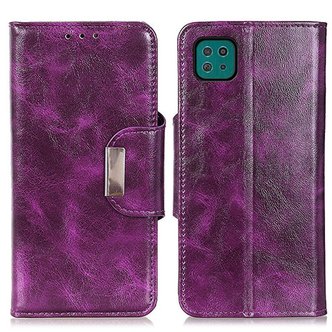 Funda de Cuero Cartera con Soporte Carcasa N04P para Samsung Galaxy A22 5G Morado