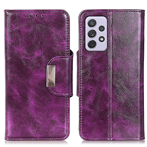 Funda de Cuero Cartera con Soporte Carcasa N04P para Samsung Galaxy A73 5G Morado