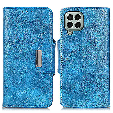 Funda de Cuero Cartera con Soporte Carcasa N04P para Samsung Galaxy M33 5G Azul Cielo