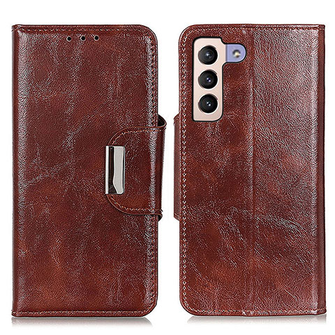 Funda de Cuero Cartera con Soporte Carcasa N04P para Samsung Galaxy S21 5G Marron