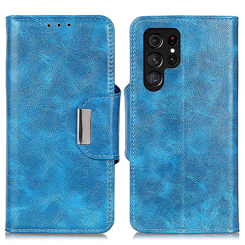 Funda de Cuero Cartera con Soporte Carcasa N04P para Samsung Galaxy S23 Ultra 5G Azul Cielo