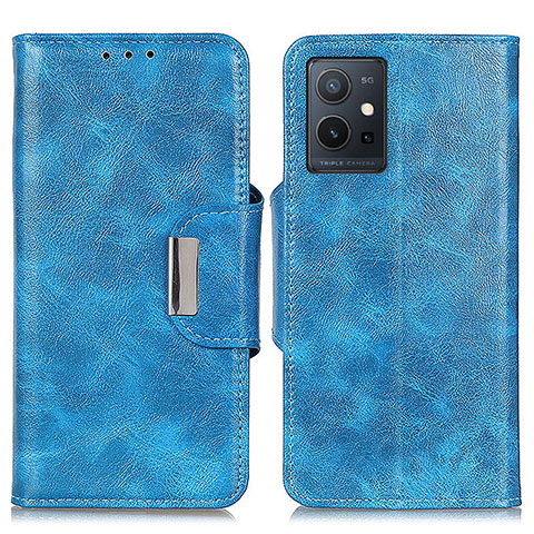 Funda de Cuero Cartera con Soporte Carcasa N04P para Vivo iQOO Z6 5G Azul Cielo