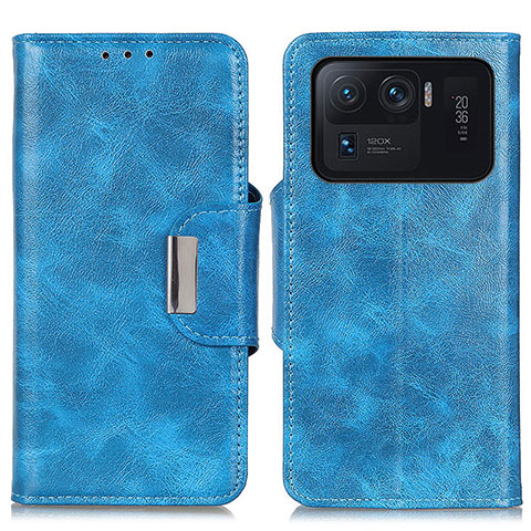 Funda de Cuero Cartera con Soporte Carcasa N04P para Xiaomi Mi 11 Ultra 5G Azul Cielo