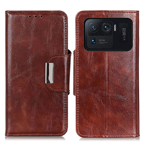 Funda de Cuero Cartera con Soporte Carcasa N04P para Xiaomi Mi 11 Ultra 5G Marron