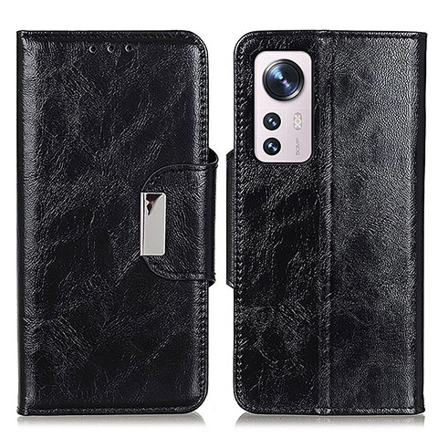 Funda de Cuero Cartera con Soporte Carcasa N04P para Xiaomi Mi 12 5G Negro