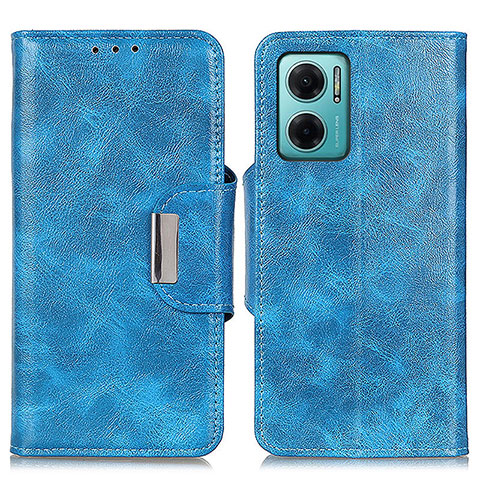 Funda de Cuero Cartera con Soporte Carcasa N04P para Xiaomi Redmi 10 5G Azul Cielo