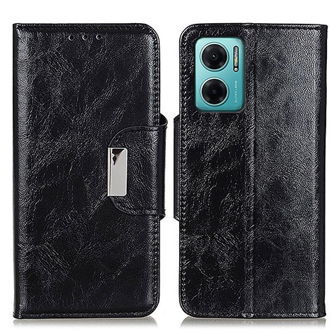 Funda de Cuero Cartera con Soporte Carcasa N04P para Xiaomi Redmi 10 5G Negro