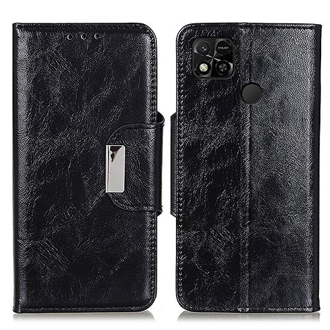 Funda de Cuero Cartera con Soporte Carcasa N04P para Xiaomi Redmi 9C Negro