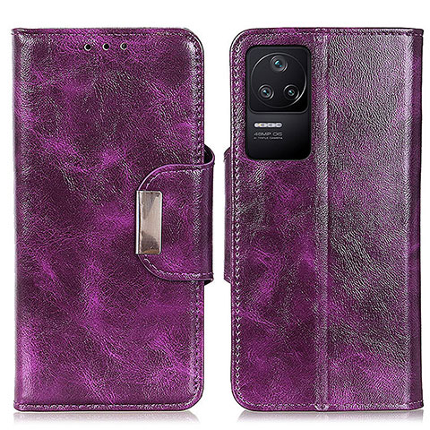 Funda de Cuero Cartera con Soporte Carcasa N04P para Xiaomi Redmi K40S 5G Morado