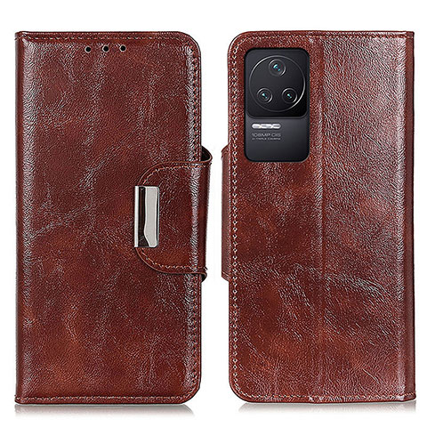 Funda de Cuero Cartera con Soporte Carcasa N04P para Xiaomi Redmi K50 5G Marron