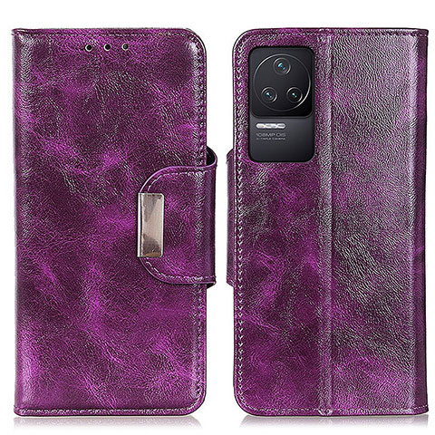 Funda de Cuero Cartera con Soporte Carcasa N04P para Xiaomi Redmi K50 Pro 5G Morado