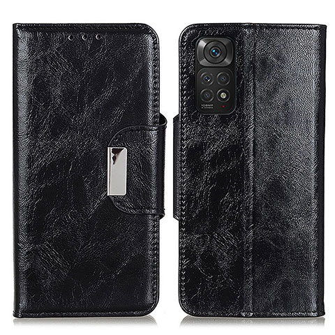 Funda de Cuero Cartera con Soporte Carcasa N04P para Xiaomi Redmi Note 11S 4G Negro