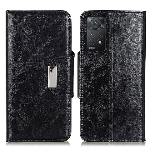 Funda de Cuero Cartera con Soporte Carcasa N04P para Xiaomi Redmi Note 12 Pro 4G Negro