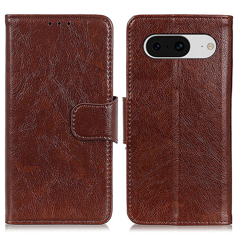 Funda de Cuero Cartera con Soporte Carcasa N05P para Google Pixel 8 5G Marron