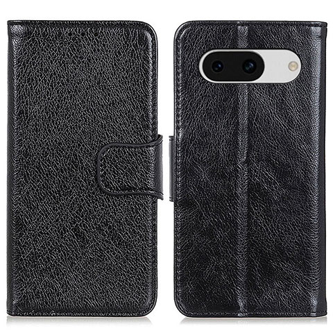 Funda de Cuero Cartera con Soporte Carcasa N05P para Google Pixel 8a 5G Negro