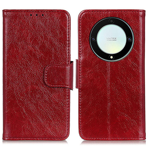 Funda de Cuero Cartera con Soporte Carcasa N05P para Huawei Honor Magic5 Lite 5G Rojo