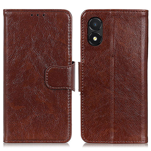 Funda de Cuero Cartera con Soporte Carcasa N05P para Huawei Honor X5 Marron