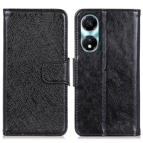 Funda de Cuero Cartera con Soporte Carcasa N05P para Huawei Honor X5 Plus Negro