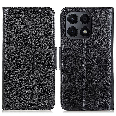 Funda de Cuero Cartera con Soporte Carcasa N05P para Huawei Honor X8a 4G Negro