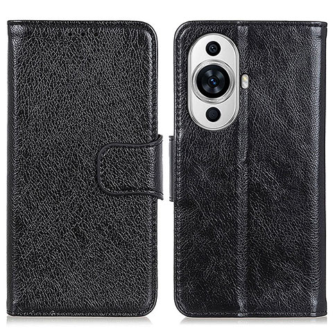 Funda de Cuero Cartera con Soporte Carcasa N05P para Huawei Nova 11 Negro