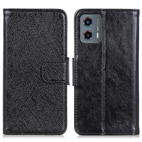 Funda de Cuero Cartera con Soporte Carcasa N05P para Motorola Moto G 5G (2023) Negro