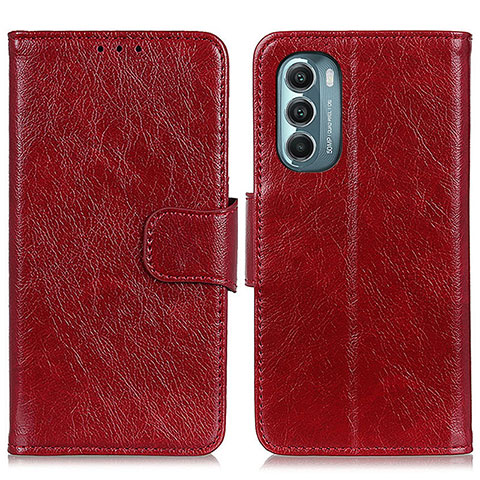 Funda de Cuero Cartera con Soporte Carcasa N05P para Motorola Moto G Stylus (2022) 4G Rojo