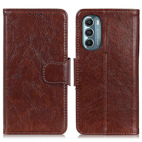 Funda de Cuero Cartera con Soporte Carcasa N05P para Motorola Moto G Stylus (2022) 5G Marron