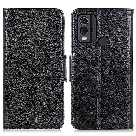 Funda de Cuero Cartera con Soporte Carcasa N05P para Nokia C22 Negro