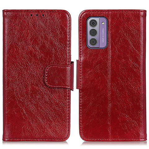 Funda de Cuero Cartera con Soporte Carcasa N05P para Nokia G310 5G Rojo