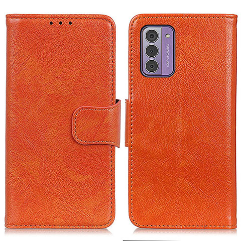 Funda de Cuero Cartera con Soporte Carcasa N05P para Nokia G42 5G Naranja