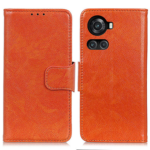 Funda de Cuero Cartera con Soporte Carcasa N05P para OnePlus 10R 5G Naranja