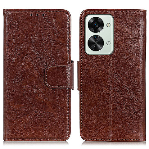 Funda de Cuero Cartera con Soporte Carcasa N05P para OnePlus Nord 2T 5G Marron