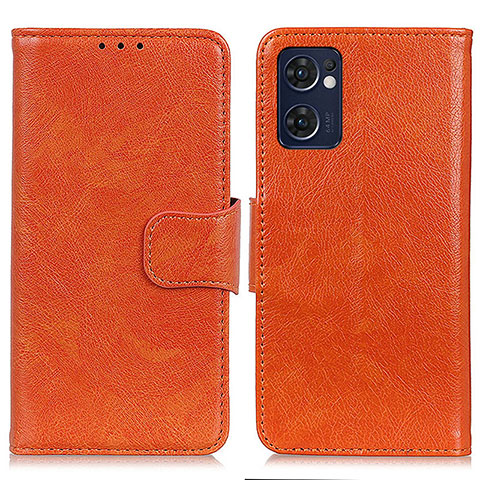 Funda de Cuero Cartera con Soporte Carcasa N05P para OnePlus Nord CE 2 5G Naranja