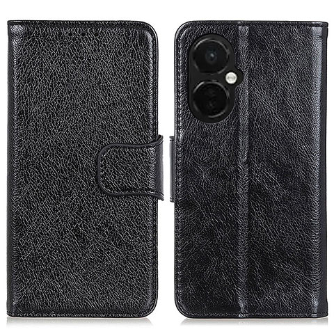 Funda de Cuero Cartera con Soporte Carcasa N05P para OnePlus Nord CE 3 5G Negro