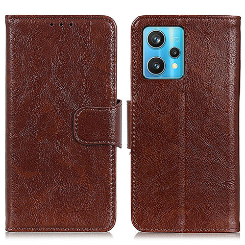 Funda de Cuero Cartera con Soporte Carcasa N05P para Realme 9 Pro+ Plus 5G Marron