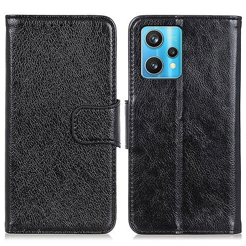 Funda de Cuero Cartera con Soporte Carcasa N05P para Realme 9 Pro+ Plus 5G Negro