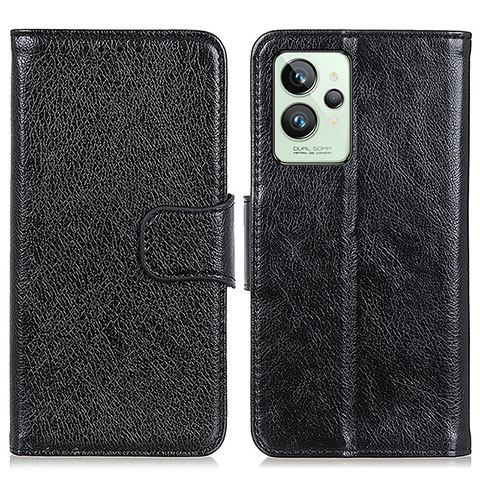 Funda de Cuero Cartera con Soporte Carcasa N05P para Realme GT2 Pro 5G Negro