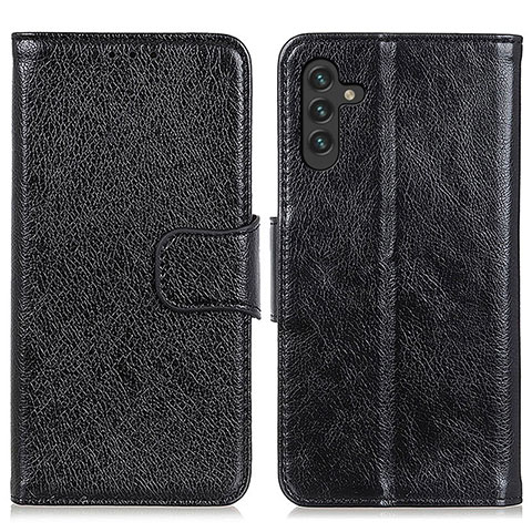 Funda de Cuero Cartera con Soporte Carcasa N05P para Samsung Galaxy A04s Negro