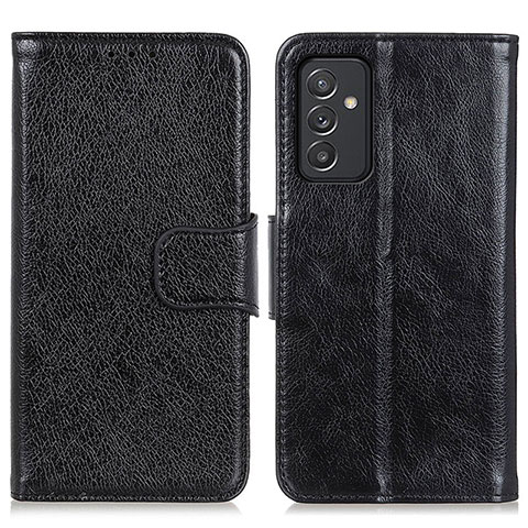 Funda de Cuero Cartera con Soporte Carcasa N05P para Samsung Galaxy A15 4G Negro