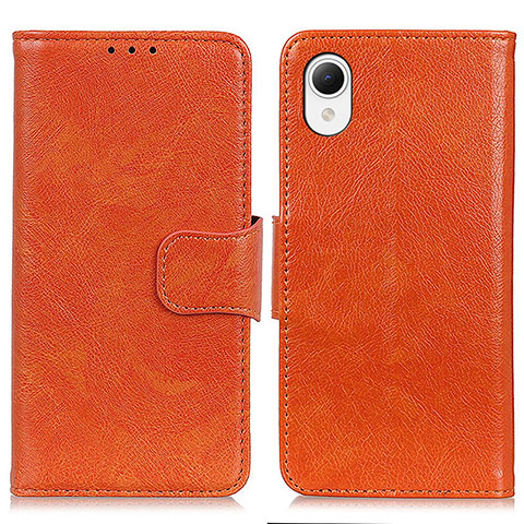 Funda de Cuero Cartera con Soporte Carcasa N05P para Samsung Galaxy A23e 5G Naranja