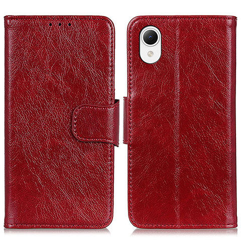 Funda de Cuero Cartera con Soporte Carcasa N05P para Samsung Galaxy A23s Rojo