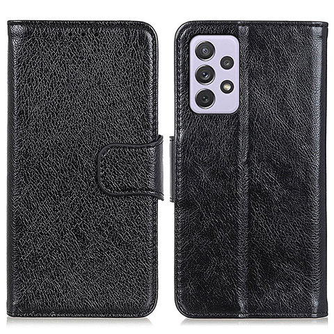 Funda de Cuero Cartera con Soporte Carcasa N05P para Samsung Galaxy A73 5G Negro