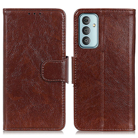 Funda de Cuero Cartera con Soporte Carcasa N05P para Samsung Galaxy M13 4G Marron