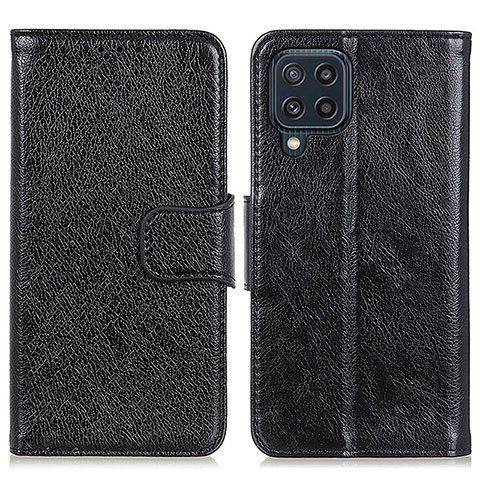 Funda de Cuero Cartera con Soporte Carcasa N05P para Samsung Galaxy M32 4G Negro