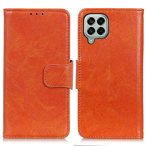 Funda de Cuero Cartera con Soporte Carcasa N05P para Samsung Galaxy M33 5G Naranja