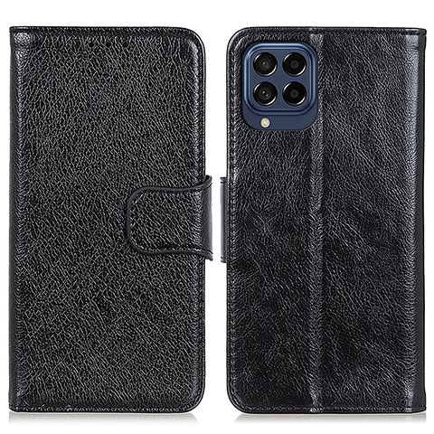 Funda de Cuero Cartera con Soporte Carcasa N05P para Samsung Galaxy M53 5G Negro